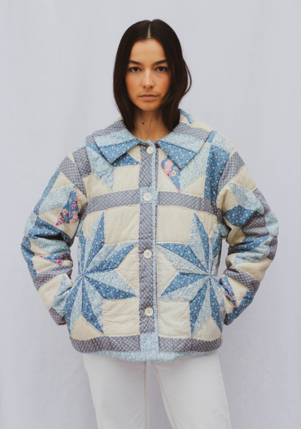 veste matelassée patchwork upcyclé